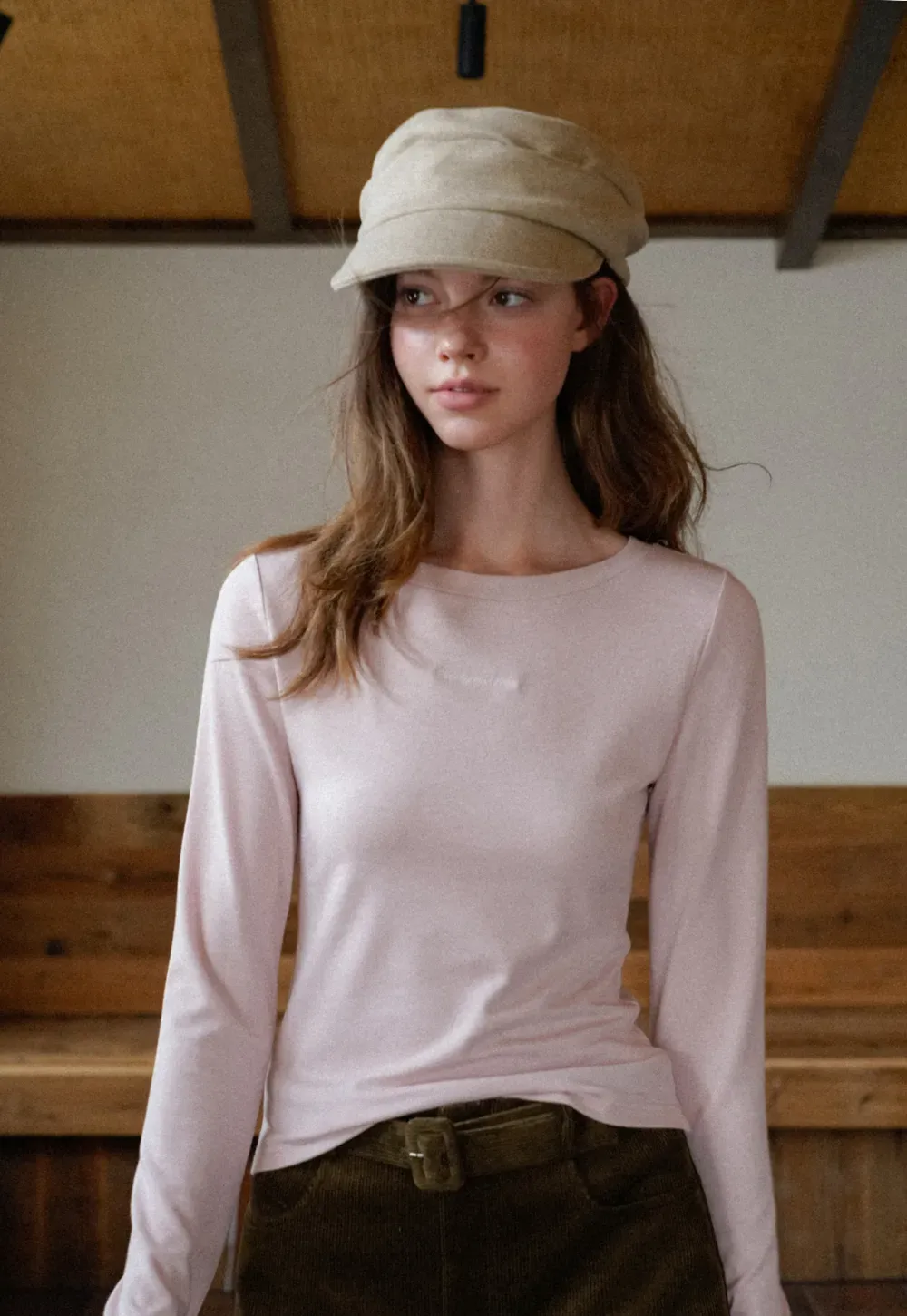 Structured Wool Blend Newsboy Cap