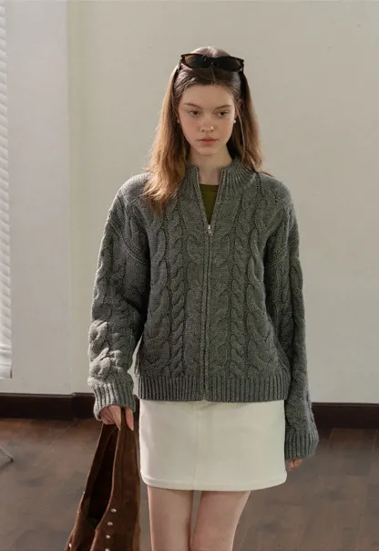 Women White Belted Corduroy Skirt