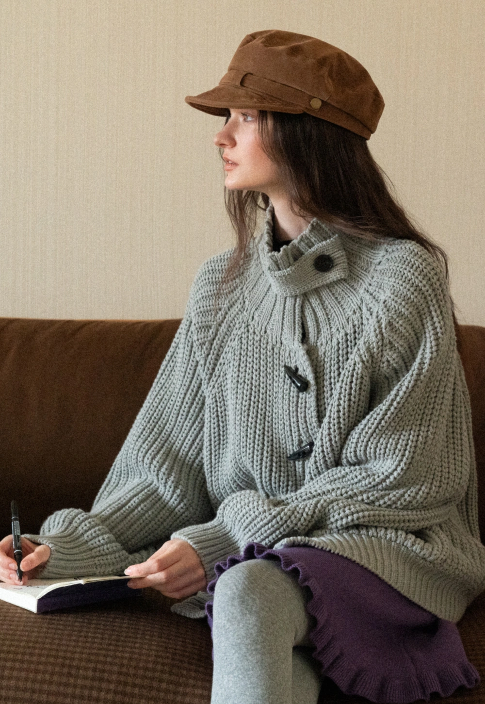 Oversized Thick Knit Sweater Cardigan for Women Winter