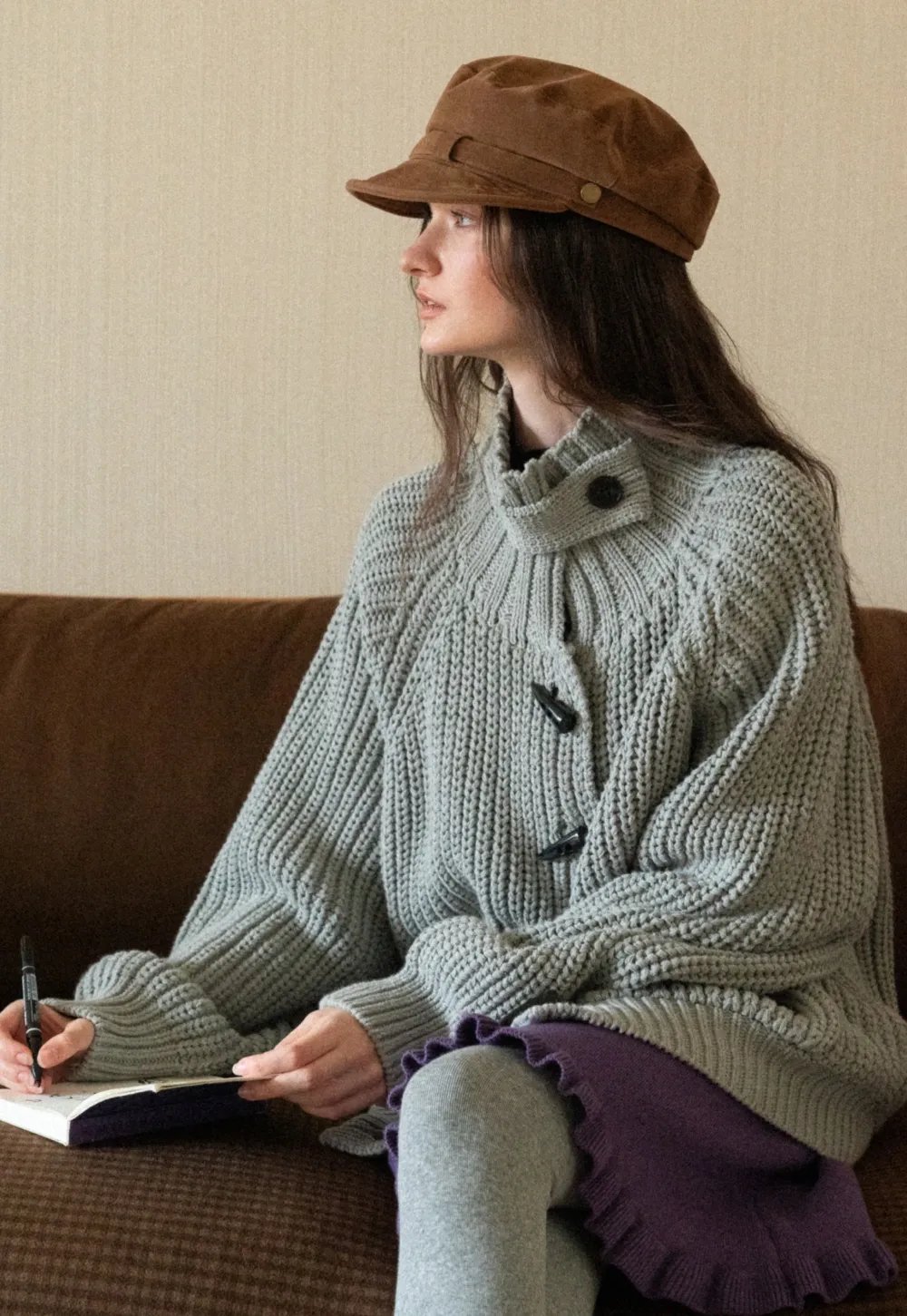 Oversized Thick Knit Sweater Cardigan for Women Winter