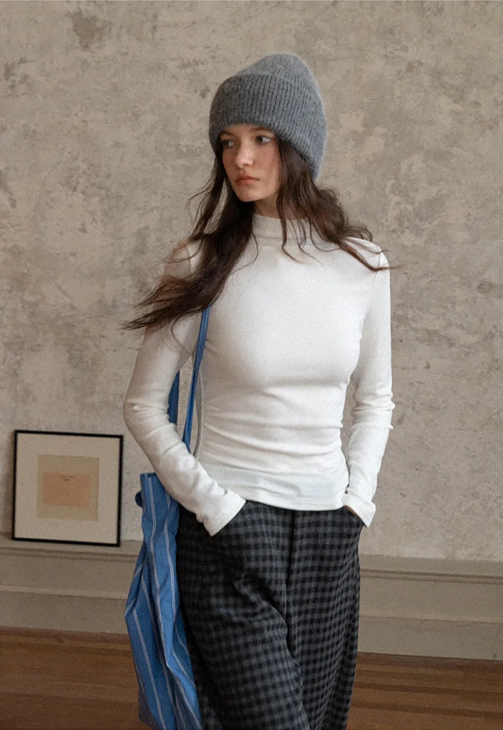 Plaid High-Waisted Wide Leg Pants for Women