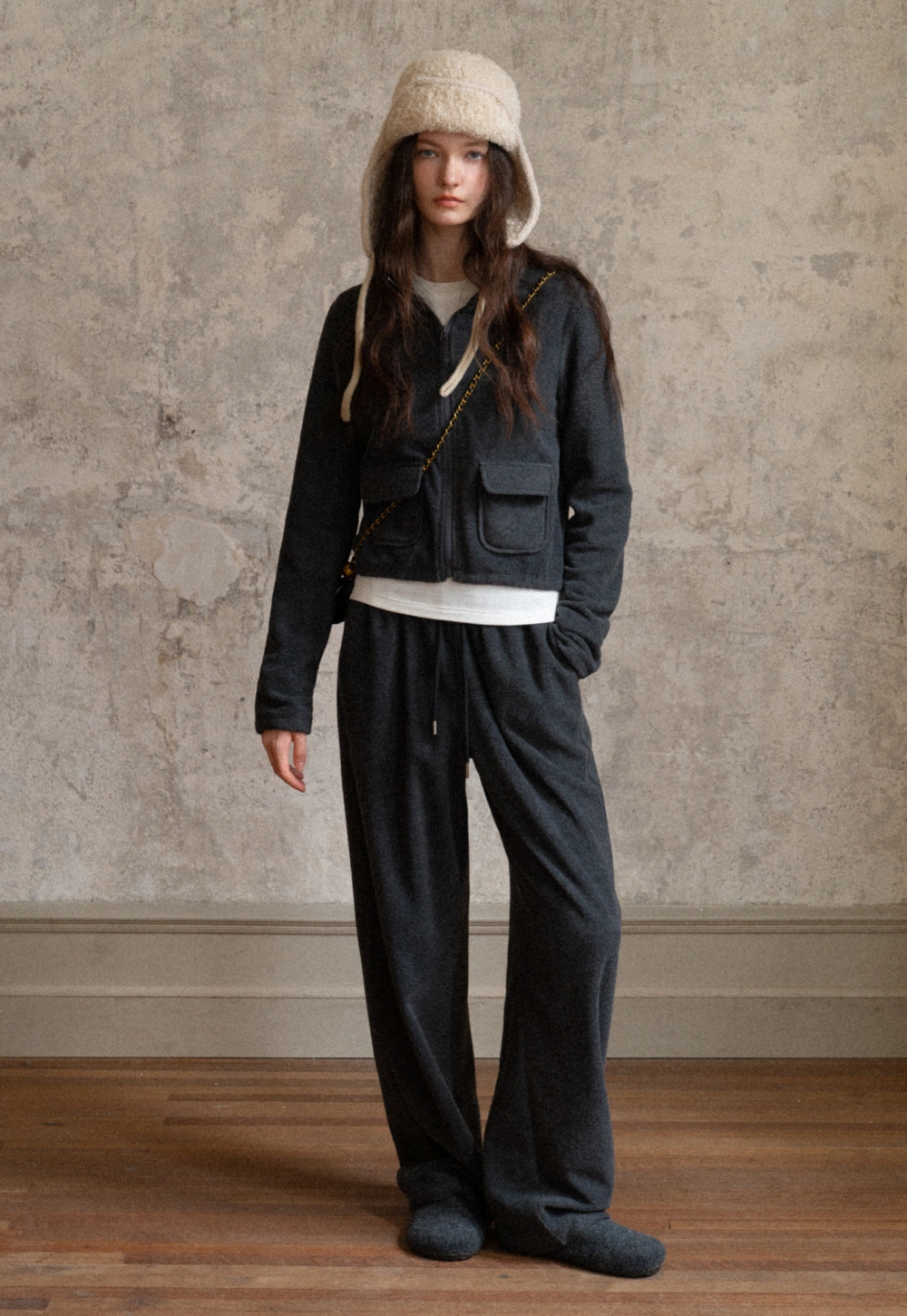 Women Fleece Jacket and Sweatpants Set