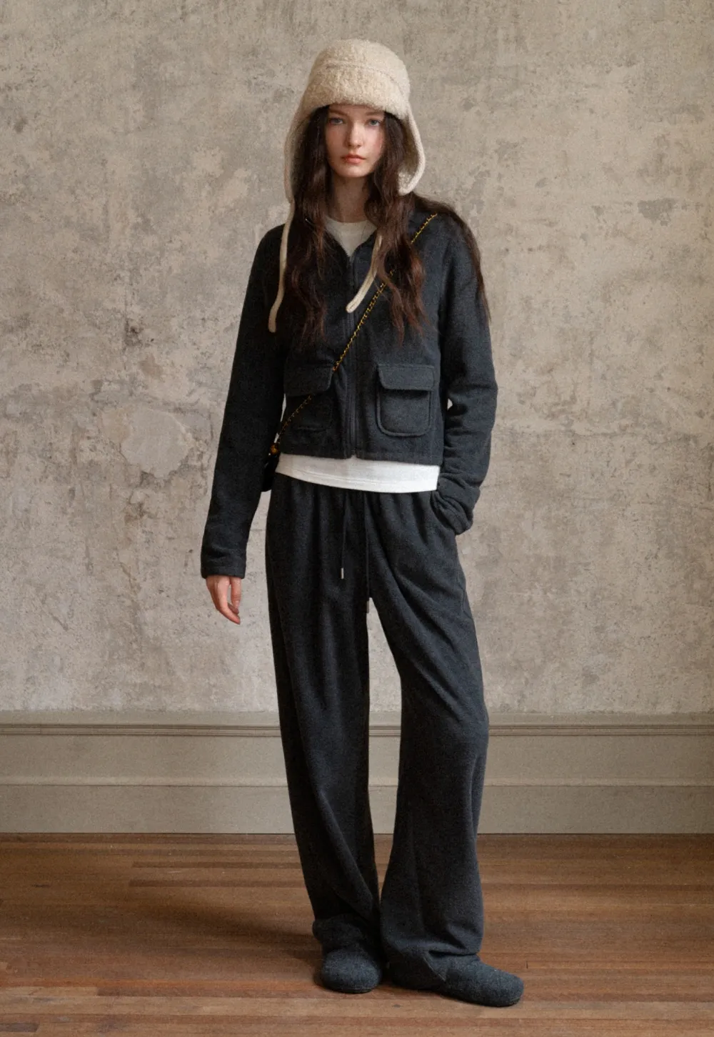 Women Fleece Jacket and Sweatpants Set