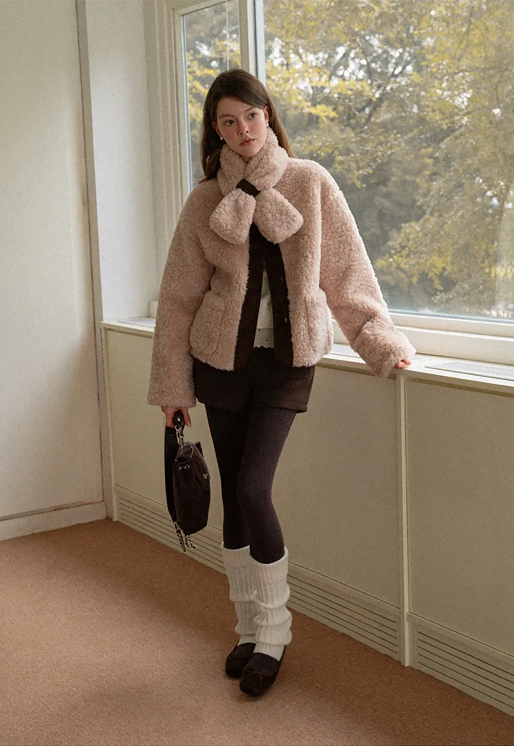 Comfortable Plush Coat with Stylish Collar and Buttons