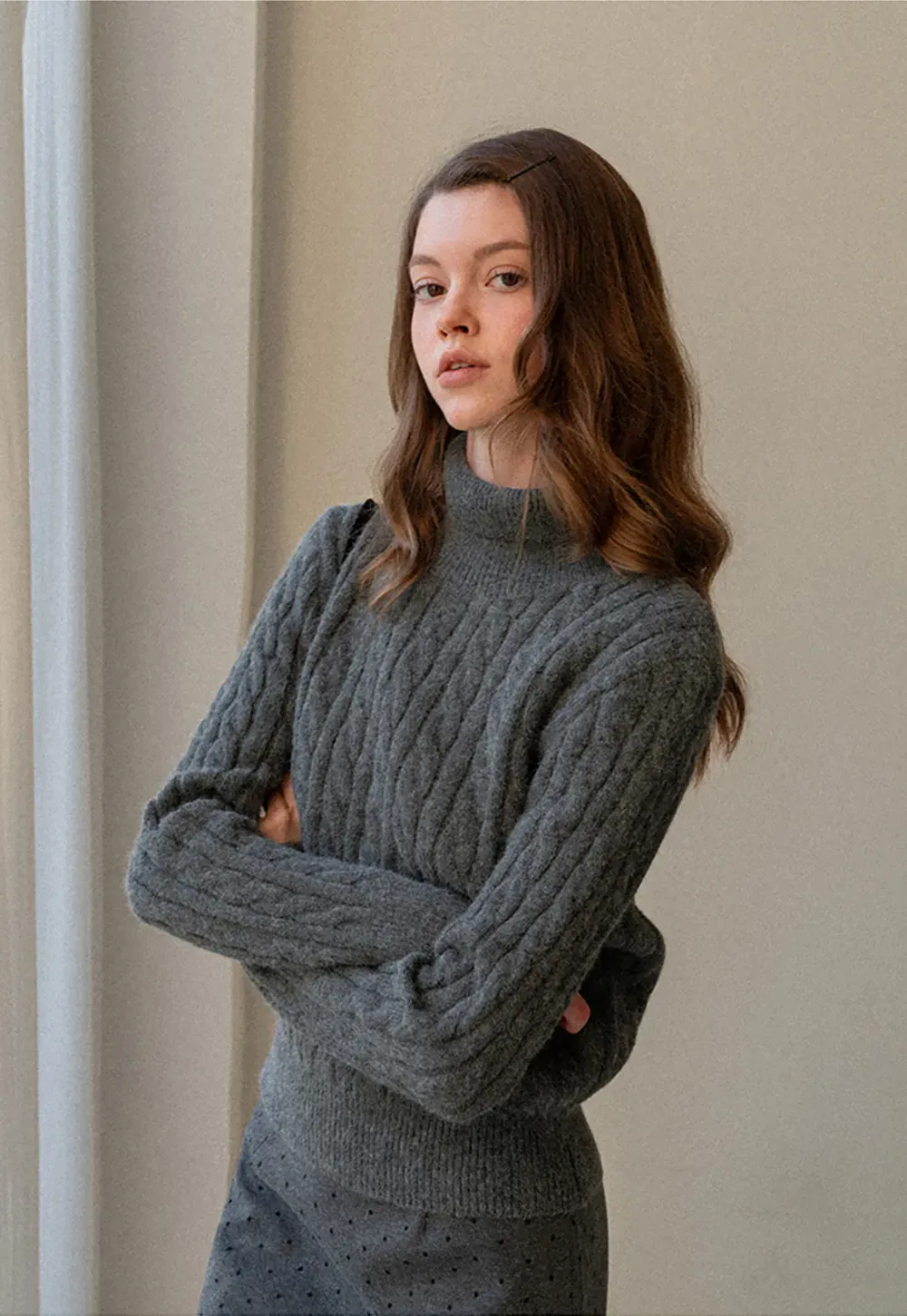 Polka Dot A-Line Mini Skirt