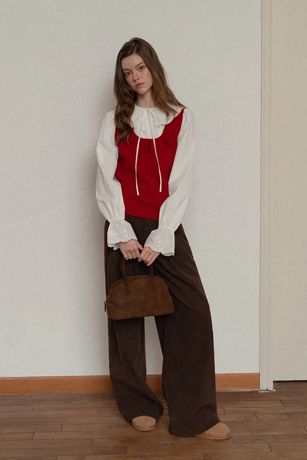 Floral Applique Knit Tank Top