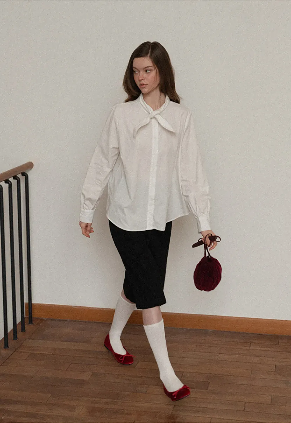 Oversized Peter Pan Collar Blouse