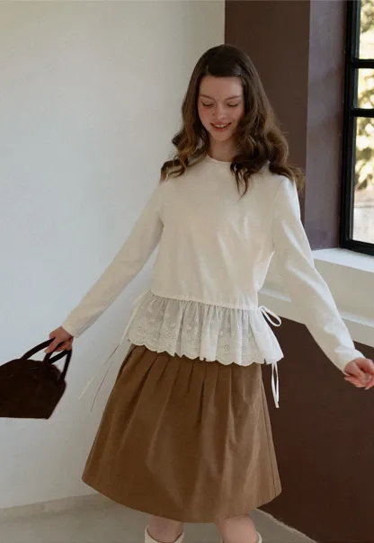 Elegant High-Waisted Pleated Skirt