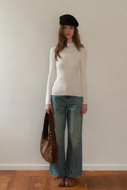 Wide-Leg Denim Jeans