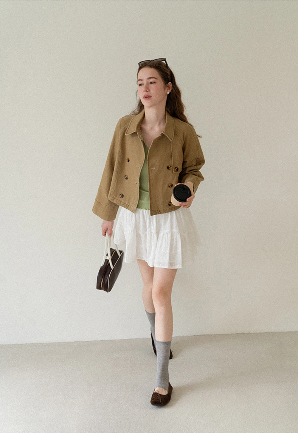 Cropped Double Breasted Short Jacket