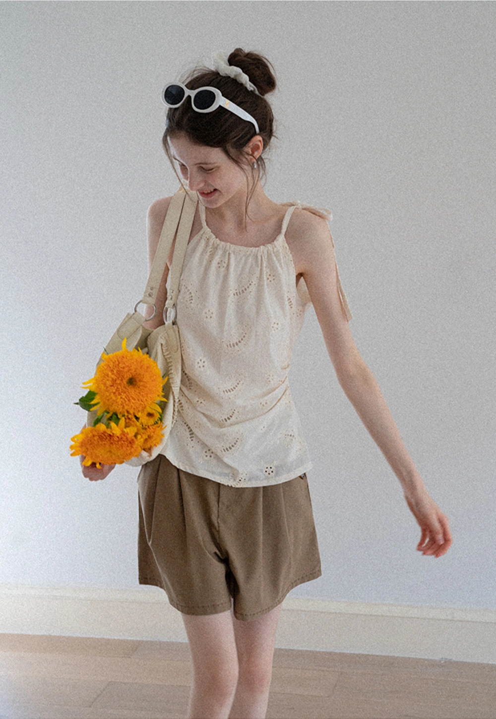 Women's Belted Pleat-Front Bermuda Shorts