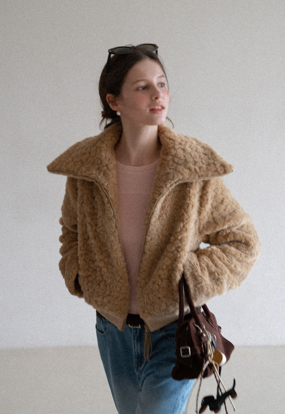Fuzzy Textured Short Jacket 
