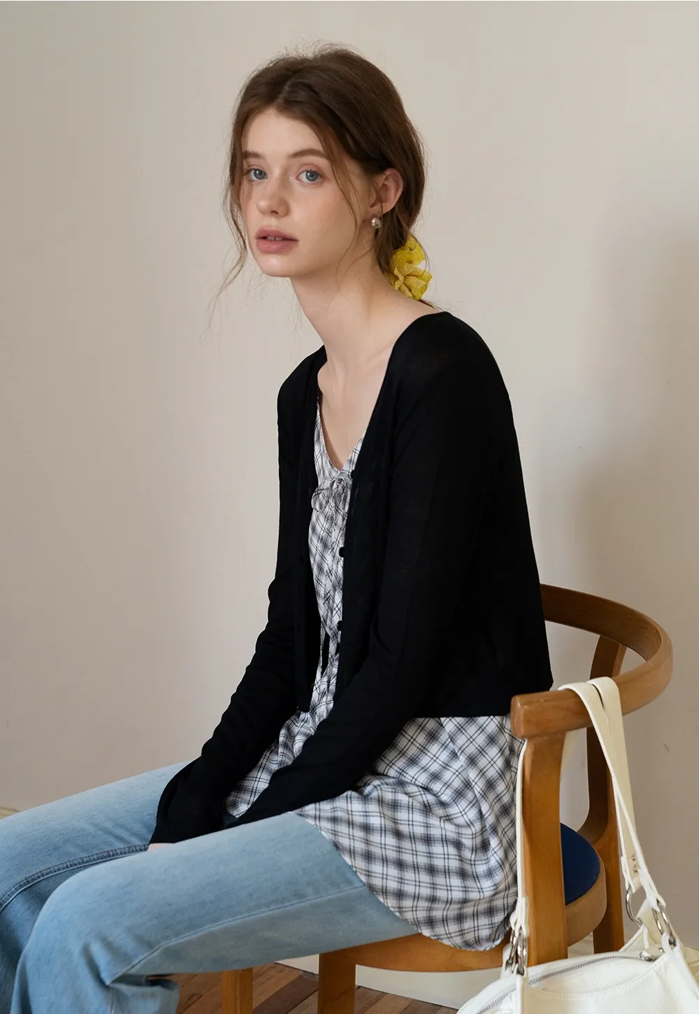 Striped V-Neck Long Sleeve Cardigans