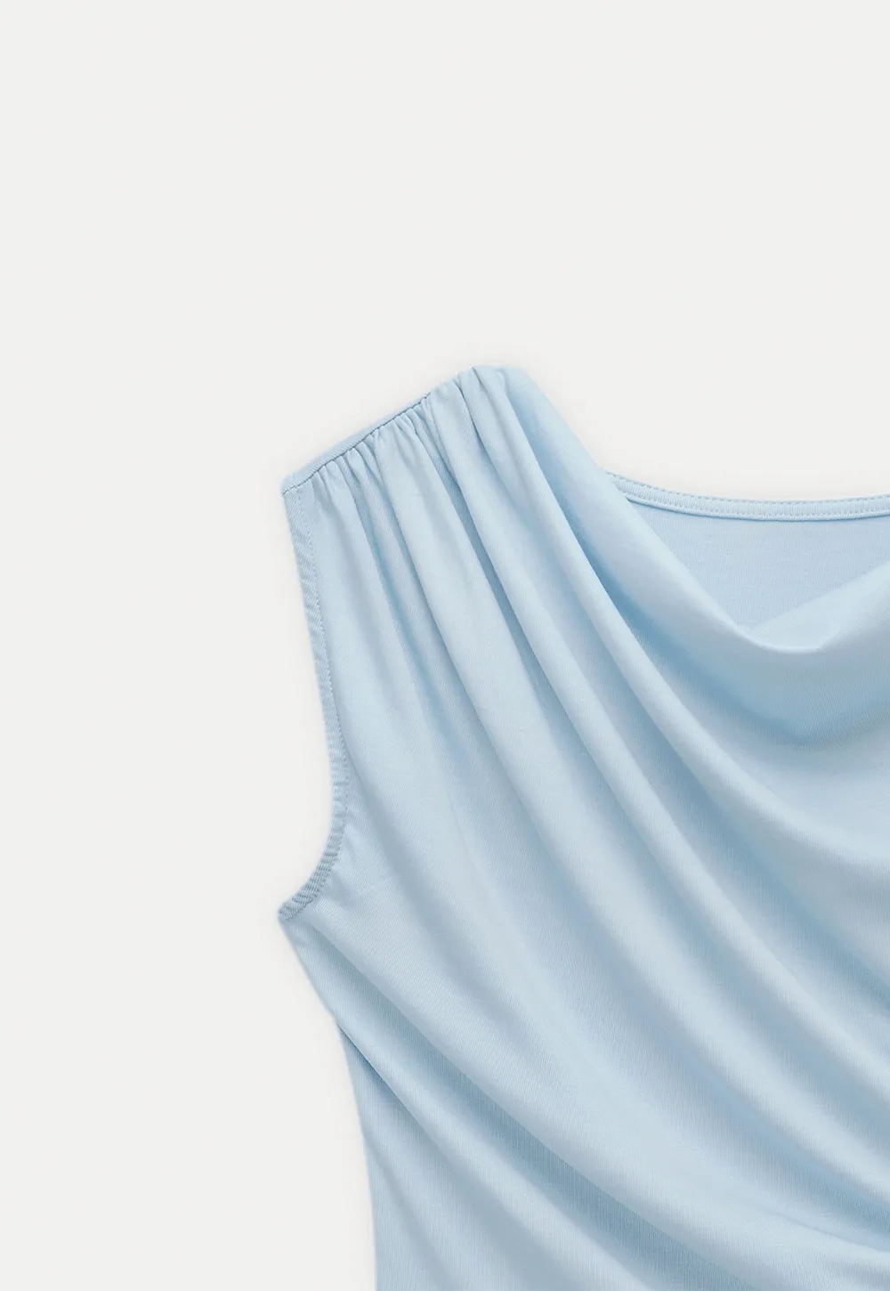 Women’s Draped Cowl Neck Sleeveless Top