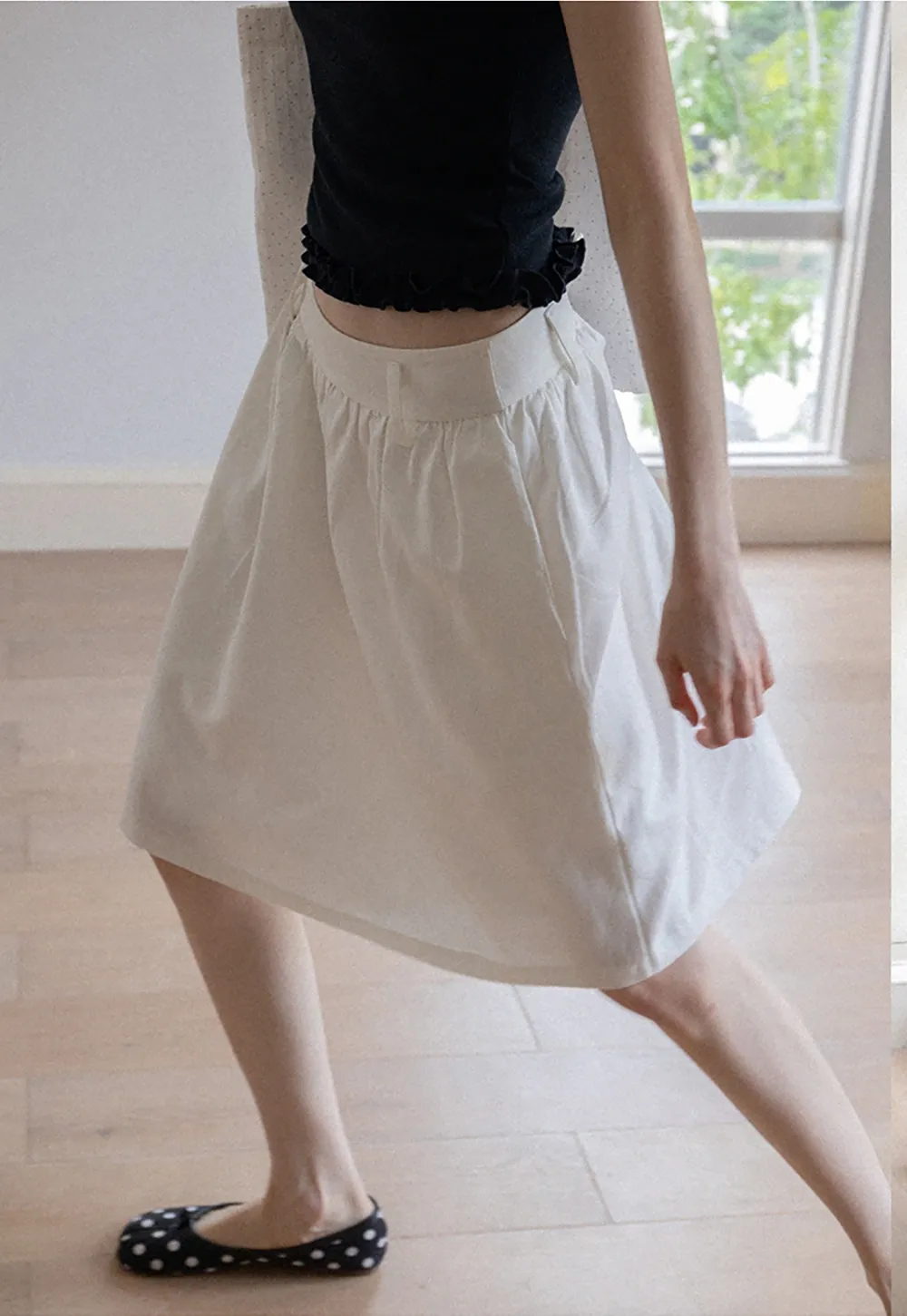 Women's A-Line High Waist Skirt with Pockets