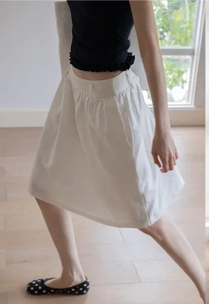 Women's A-Line High Waist Skirt with Pockets