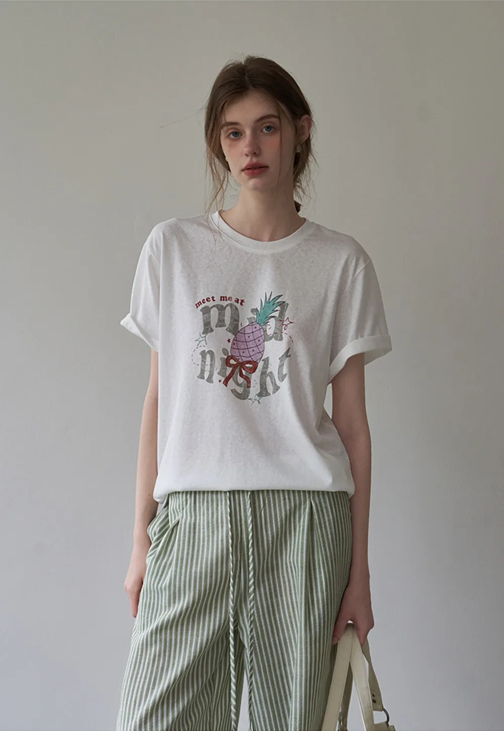 Women's Pineapple Letter Graphic T-Shirt