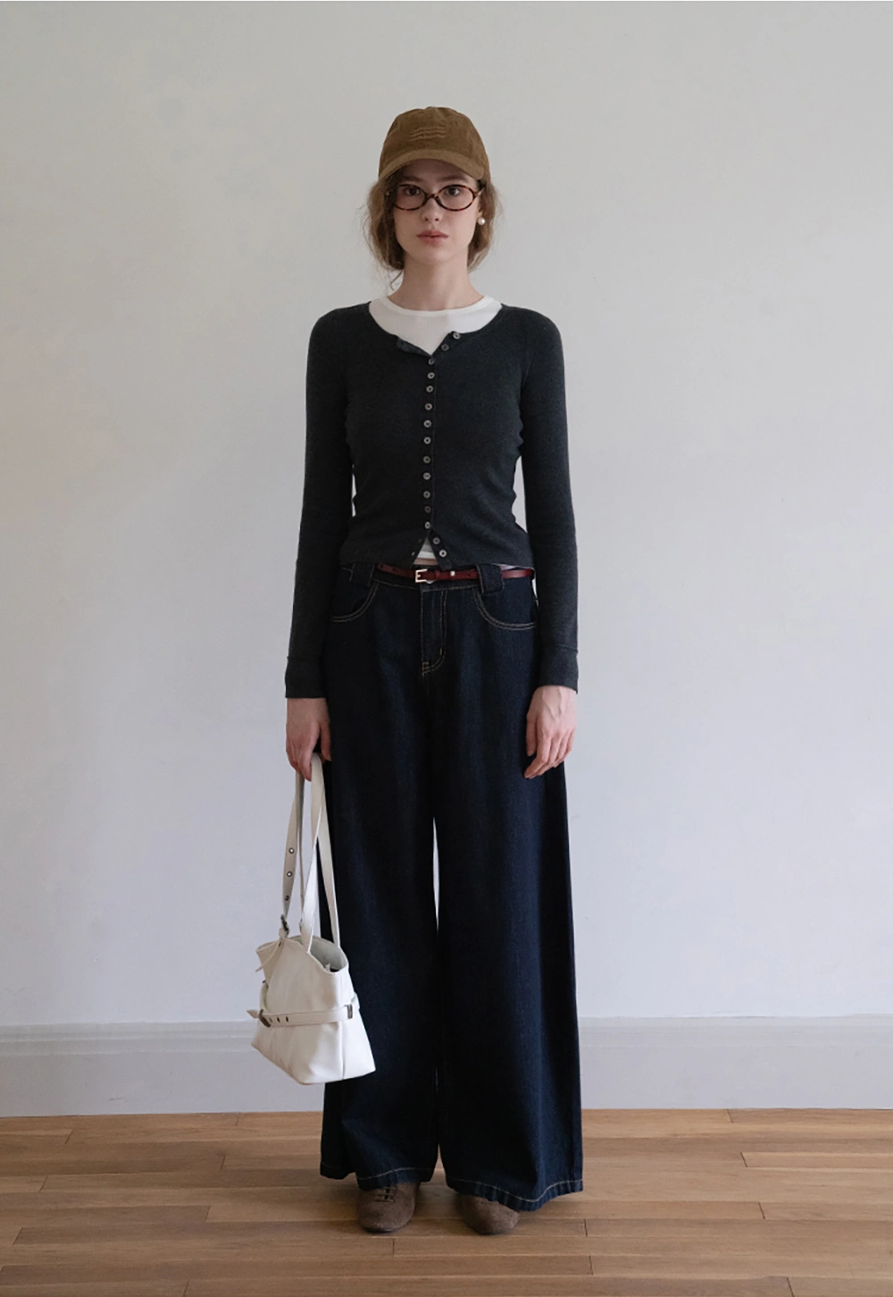 Womens Long Sleeve Button Down Knit Cardigan