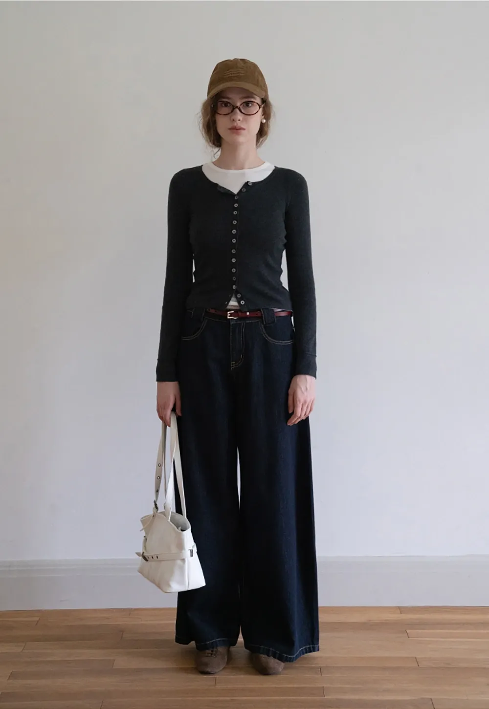 Womens Long Sleeve Button Down Knit Cardigan