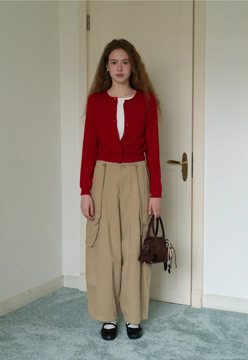 Womens High Waist Cargo Pants