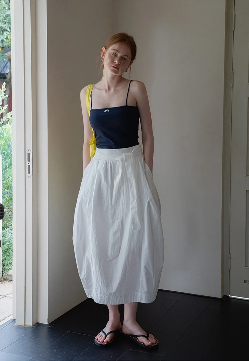 Women’s High-Waist Balloon Midi Skirt