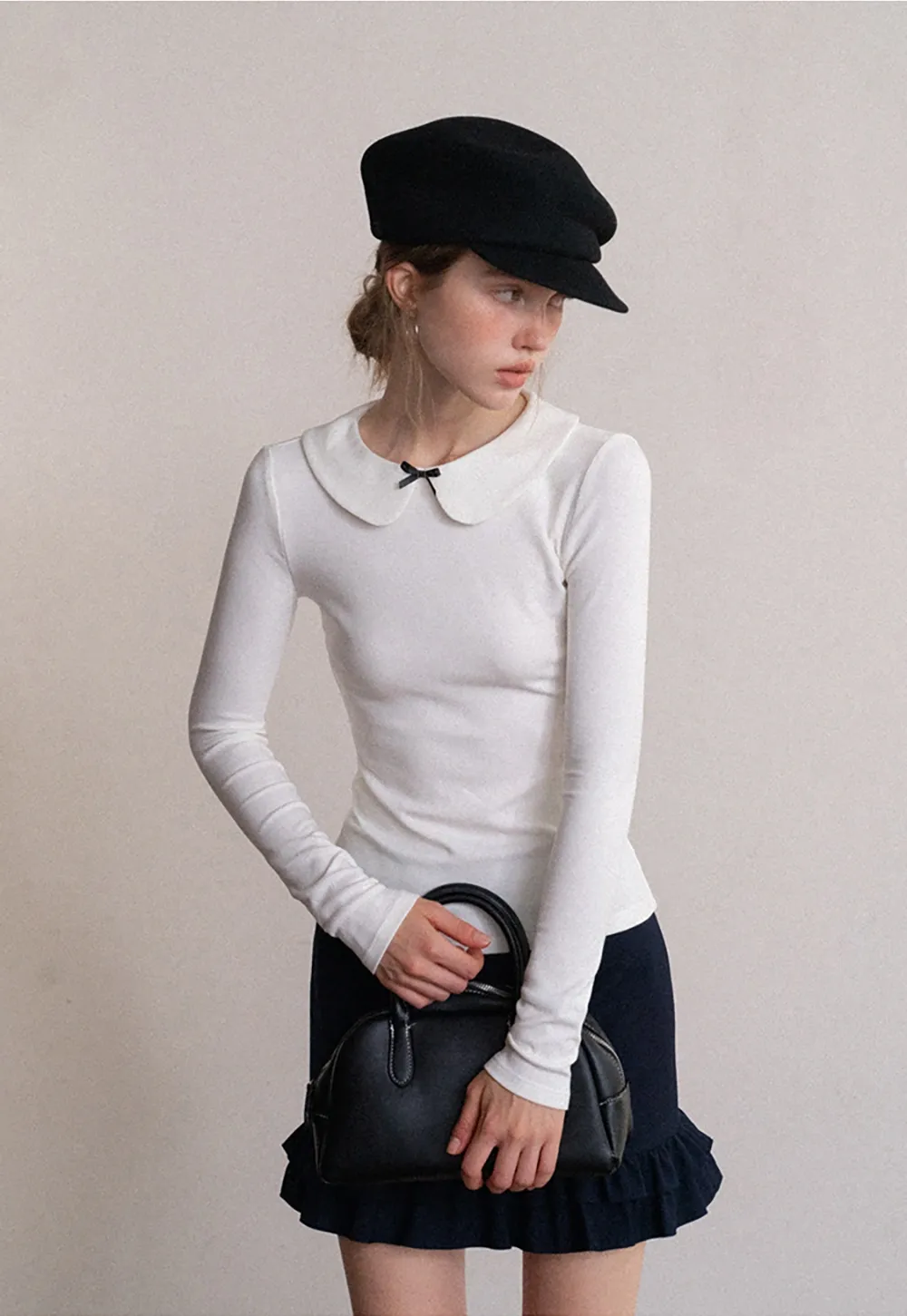 Peter Pan Collar Long Sleeve Tee