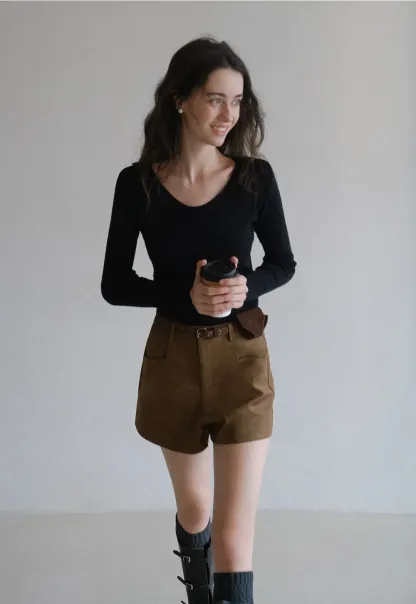 Belted Pocket Shorts