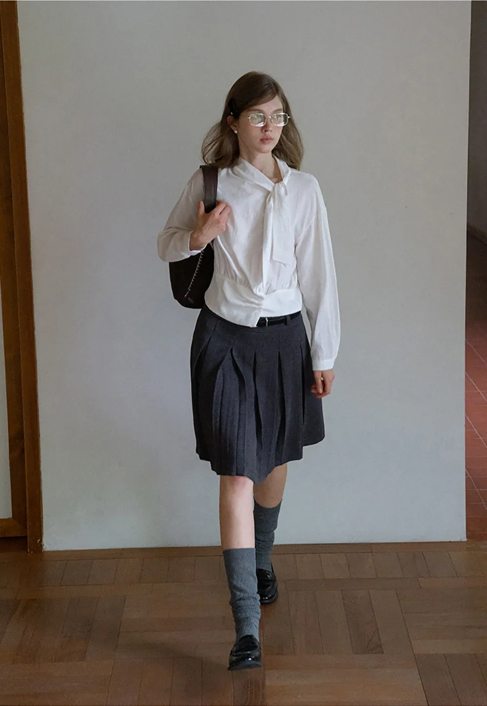 Women’s Tie Neck Long Sleeve Blouse