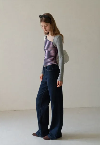 Striped Layered Shrug Top