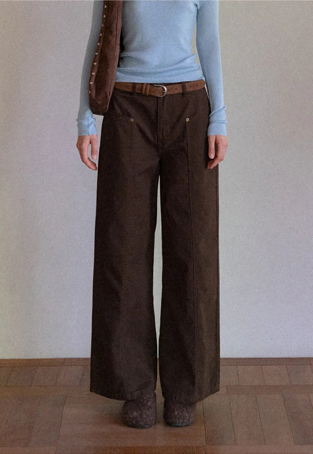 High-Waist Wide-Leg Utility Pants