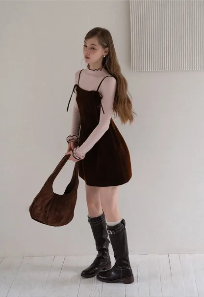 Vintage Style Velvet Sleeveless Dress