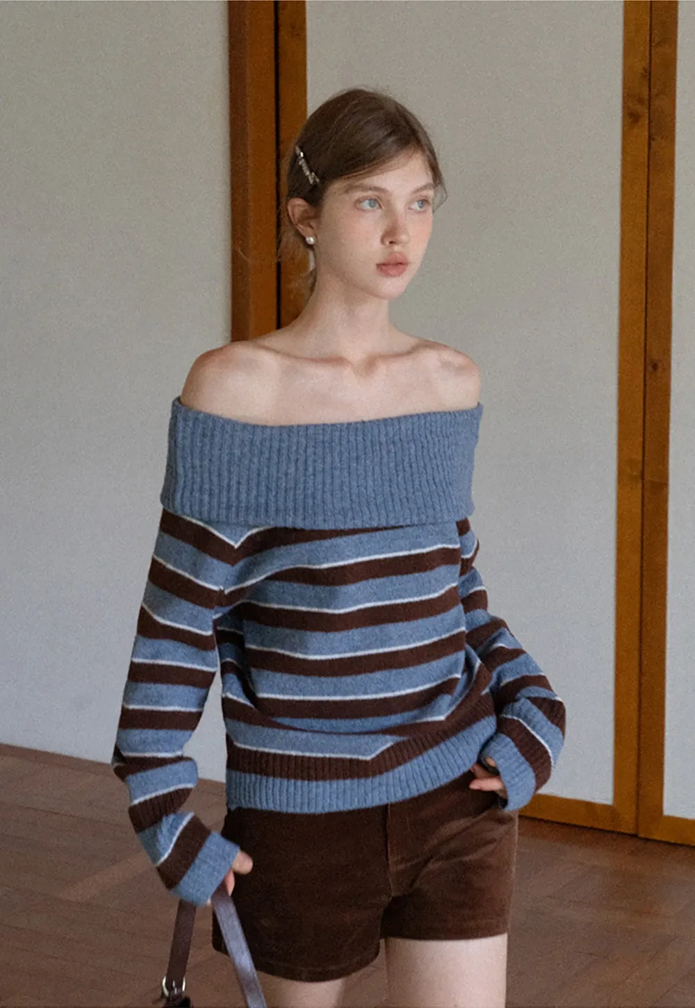 Striped Turtleneck Sweater