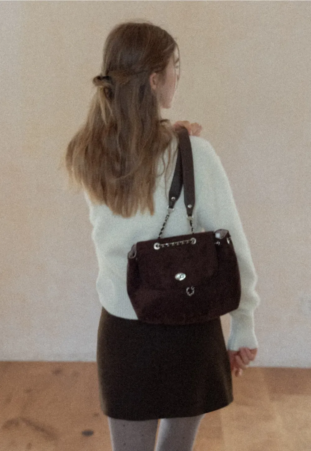 Button Shoulder Turtleneck Sweater