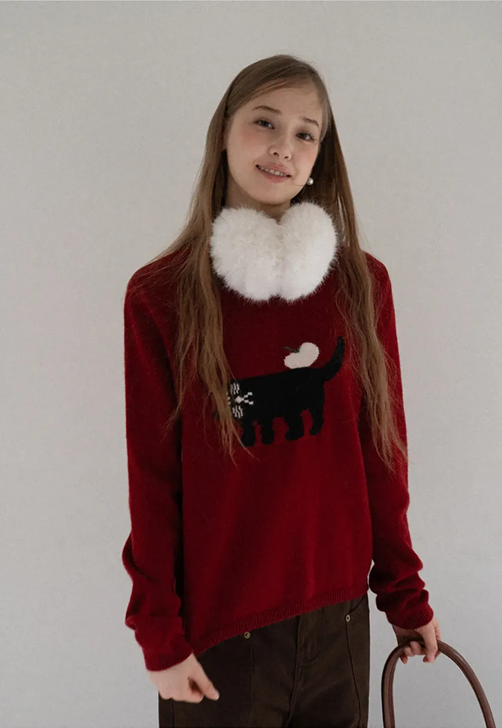 Cat Pattern Knit Sweater