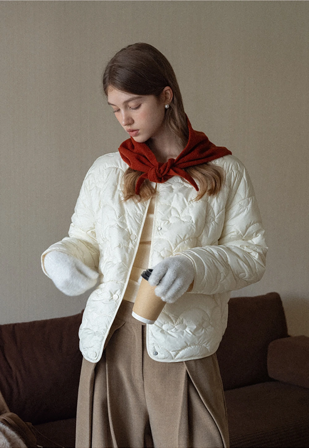 Triangle Versatile Knit Scarf and Shawl