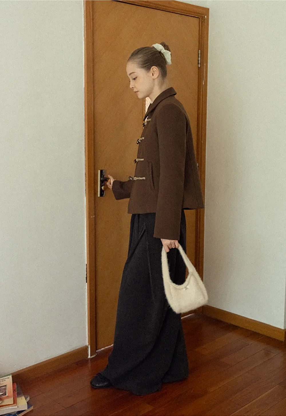 Women Wool-Blend Coat with Toggle Closure