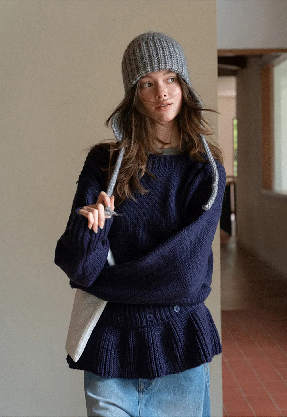 Chunky Knit Earflap Beanie