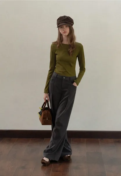 Elegant Wide Leg Trousers for Women Office Wear
