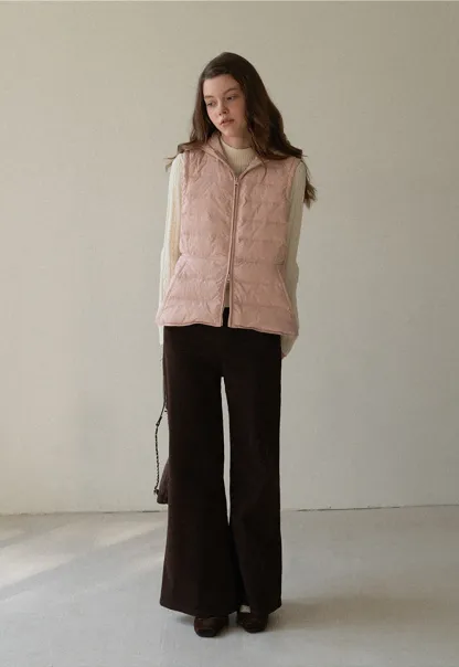 Soft Cotton Wide-Leg Pants with Button Detail