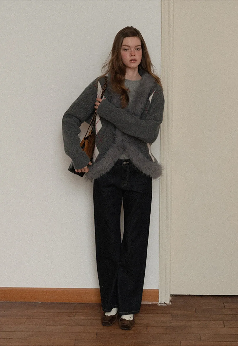 Women Classic High Rise Denim Wide Leg Pants