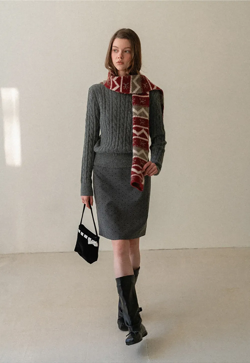 Polka Dot A-Line Mini Skirt