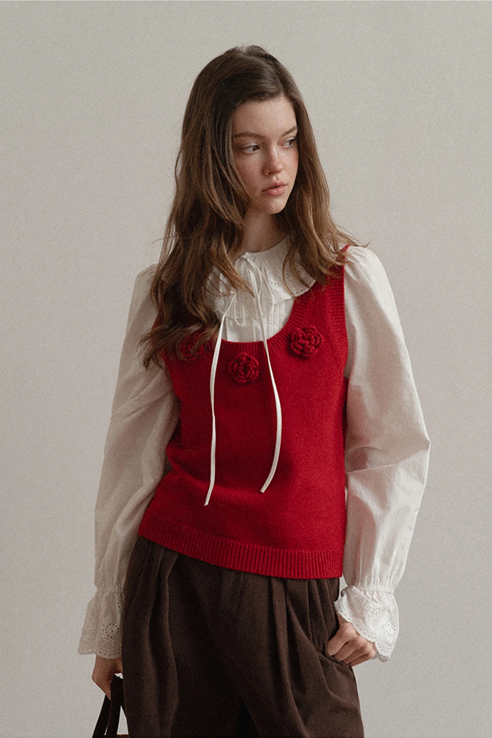 Floral Applique Knit Tank Top