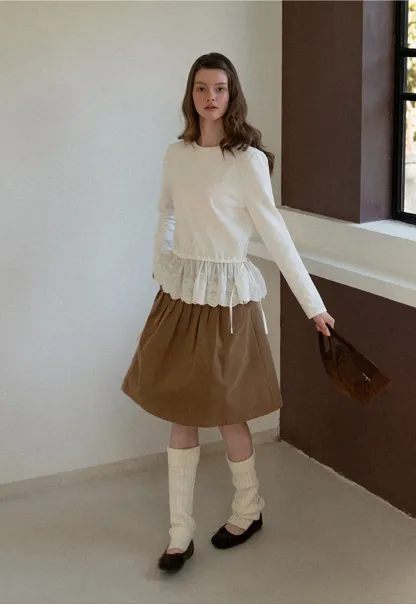 Elegant High-Waisted Pleated Skirt