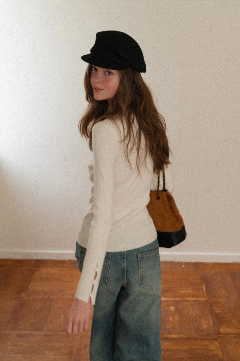 Wide-Leg Denim Jeans