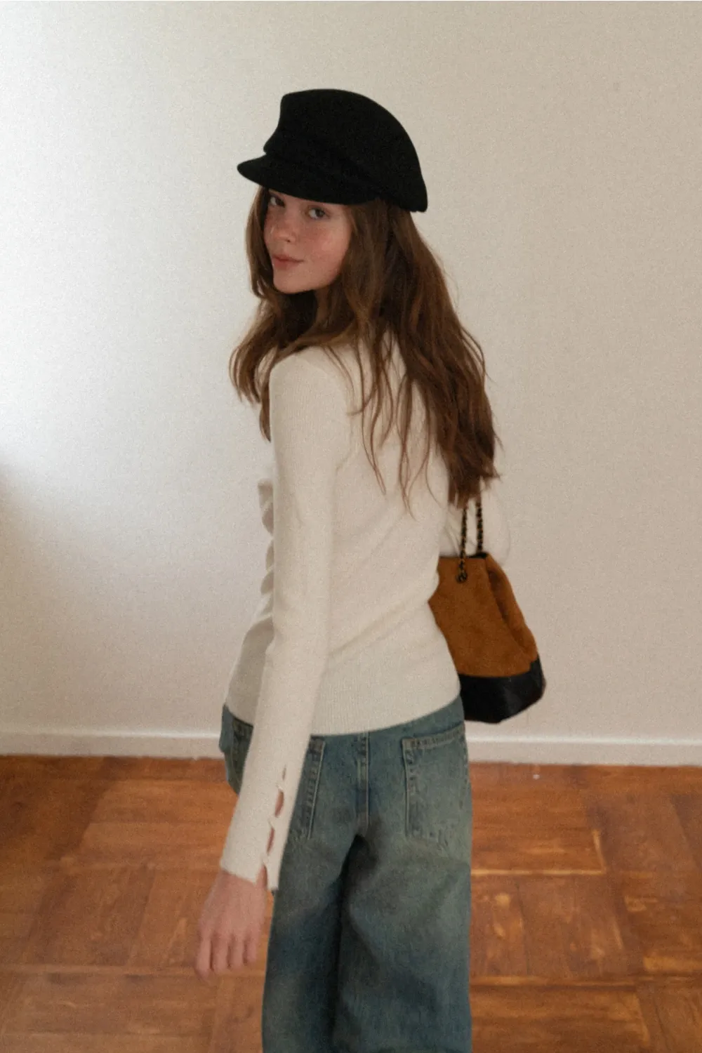 Wide-Leg Denim Jeans