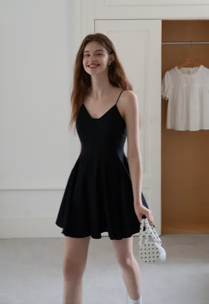 Spaghetti Strap A-Line Mini Dress
