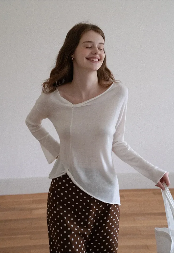 Women Twist‑Hem Knit Top
