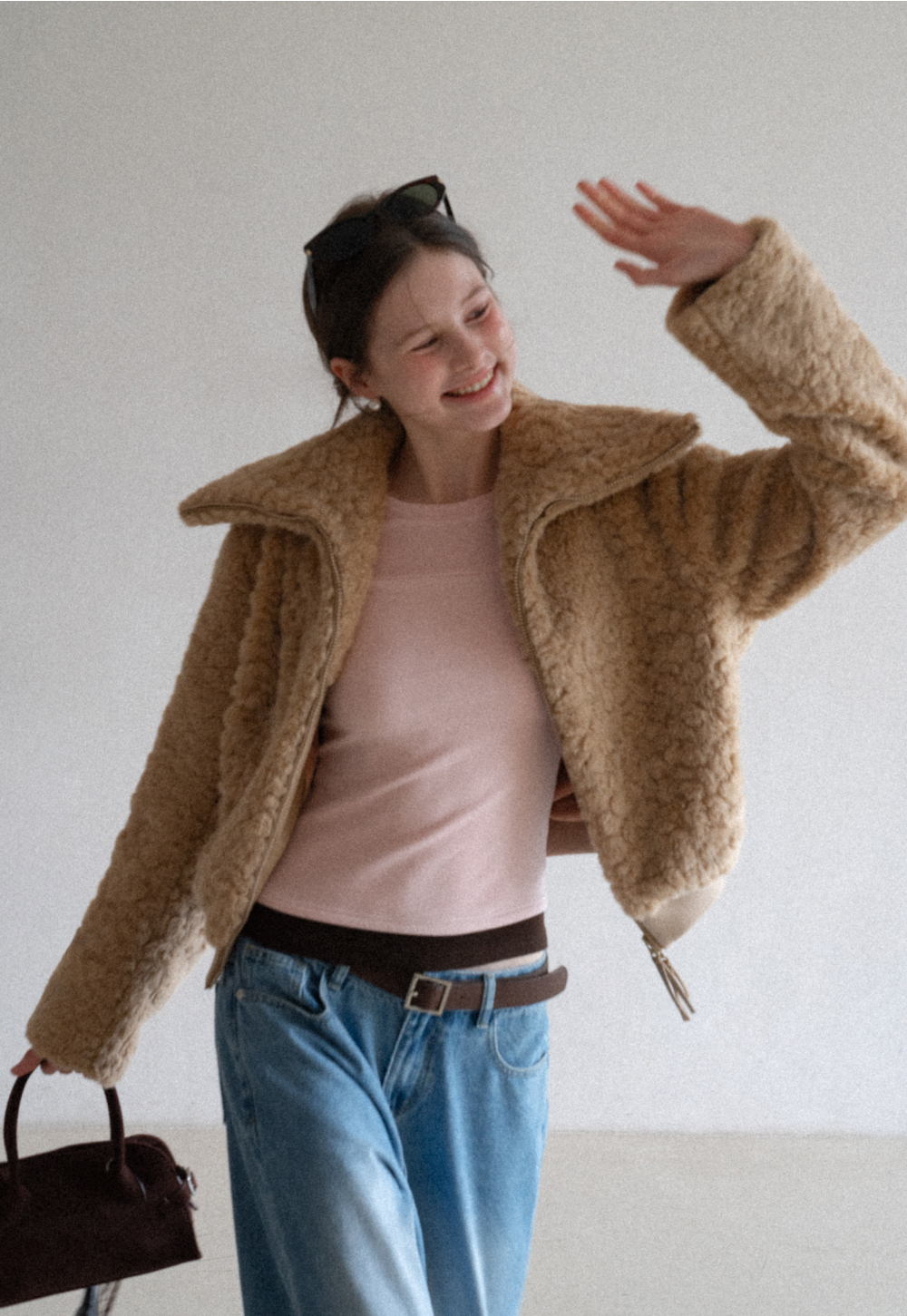 Fuzzy Textured Short Jacket 