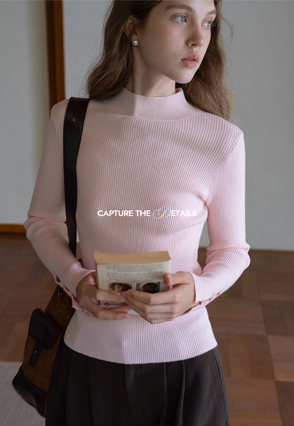 Womens Mock Neck Knit Top