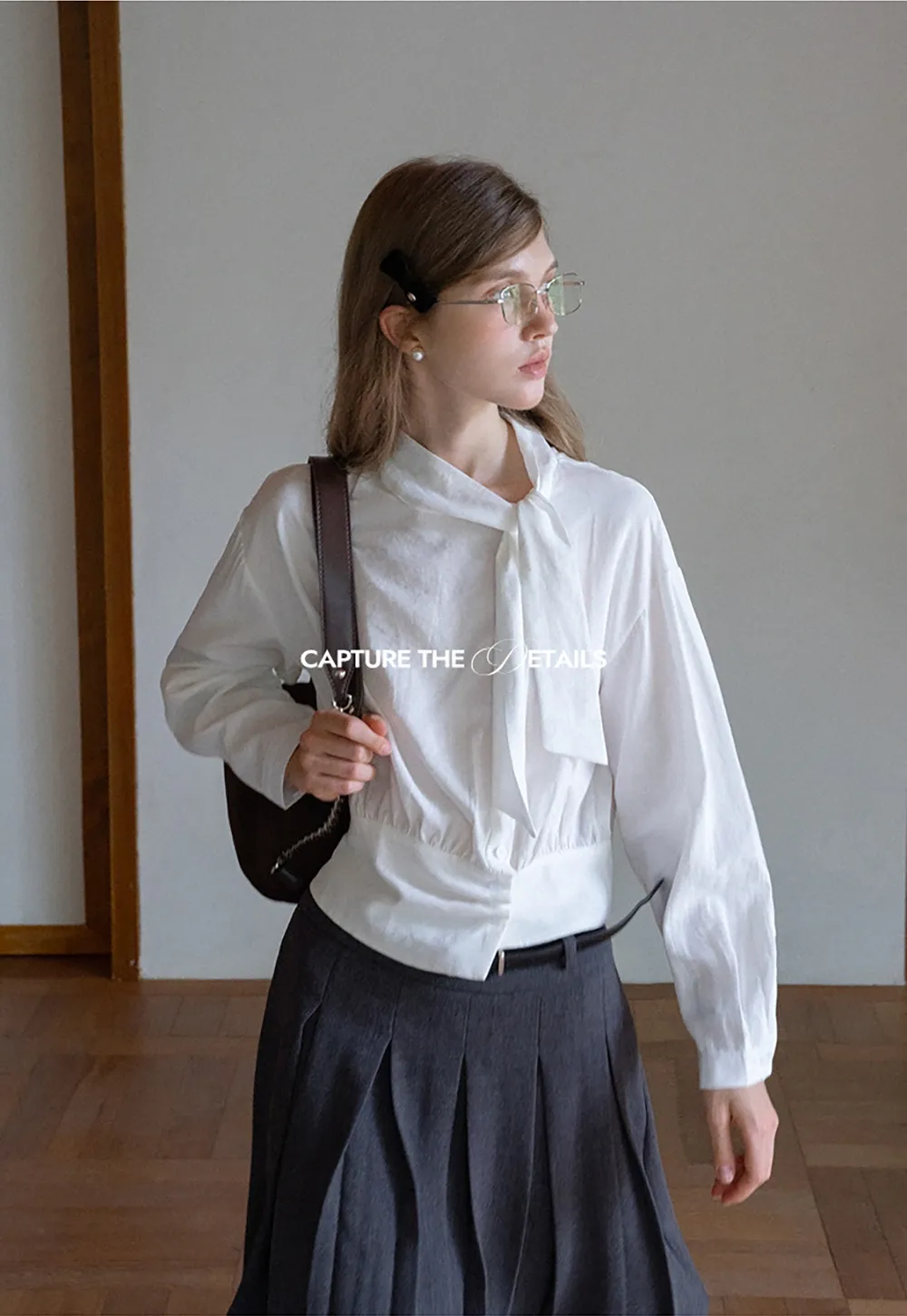 Women’s Tie Neck Long Sleeve Blouse